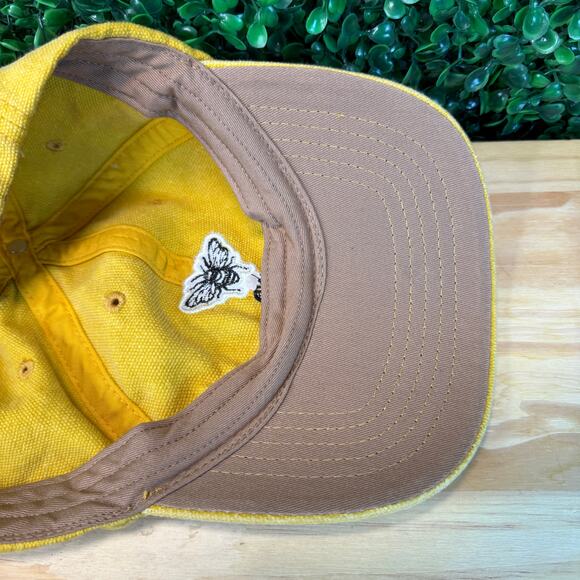 Bee Kind Friendly Positive Vibes Yellow Hat Adjustable Strap One Size OSFA - Picture 5 of 7